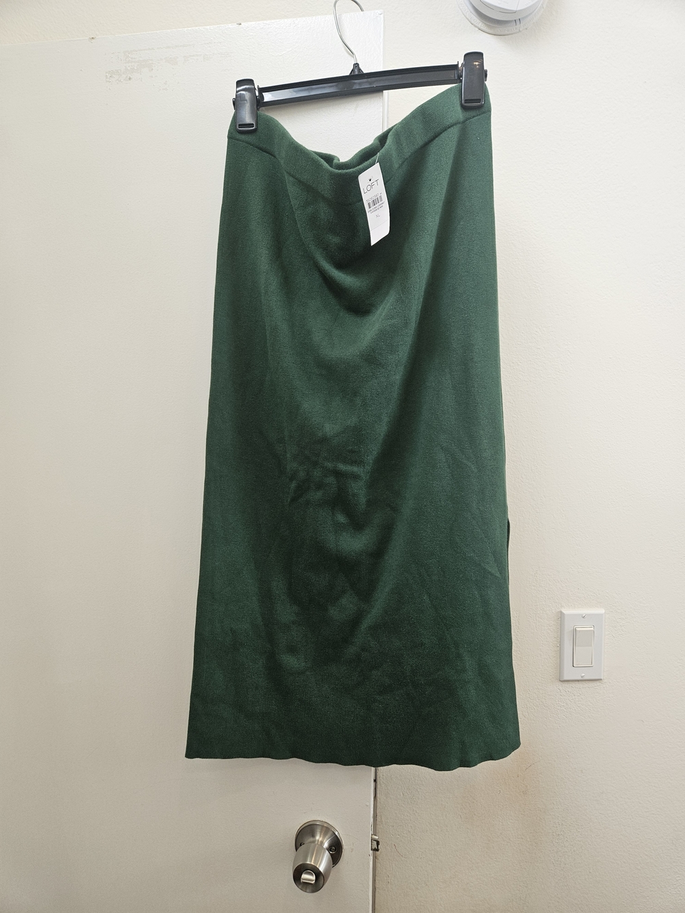 LOFT Forest Green Midi Skirt